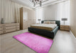 Patterned Violet Purple Rug in a Bedroom, pat2546pur