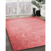 Machine Washable Transitional Pastel Pink Rug in a Family Room, wshpat2546rd