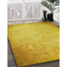 Machine Washable Transitional Yellow Rug in a Family Room, wshpat2546yw