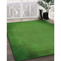 Patterned Deep Emerald Green Rug, pat2547grn