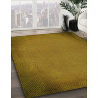 Patterned Dark Bronze Brown Rug, pat2547yw