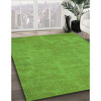 Patterned Bright Green Rug, pat2548grn