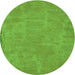 Square Patterned Bright Green Rug, pat2548grn