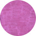 Square Machine Washable Transitional Neon Pink Rug in a Living Room, wshpat2548pur