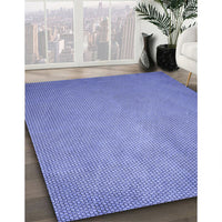 Patterned Denim Blue Rug, pat2549blu