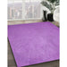 Patterned Violet Purple Rug in Family Room, pat2549pur