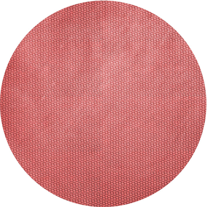 Square Patterned Ruby Red Rug, pat2549rd