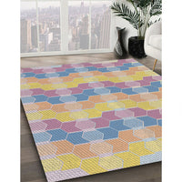 Patterned Desert Sand Beige Novelty Rug, pat254