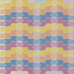 Square Patterned Desert Sand Beige Novelty Rug, pat254