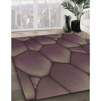 Patterned Puce Purple Rug, pat255brn