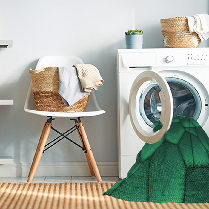 Machine Washable Transitional Deep Teal Green Rug in a Washing Machine, wshpat255grn