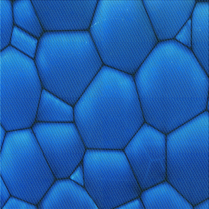 Round Patterned Neon Blue Rug, pat255lblu