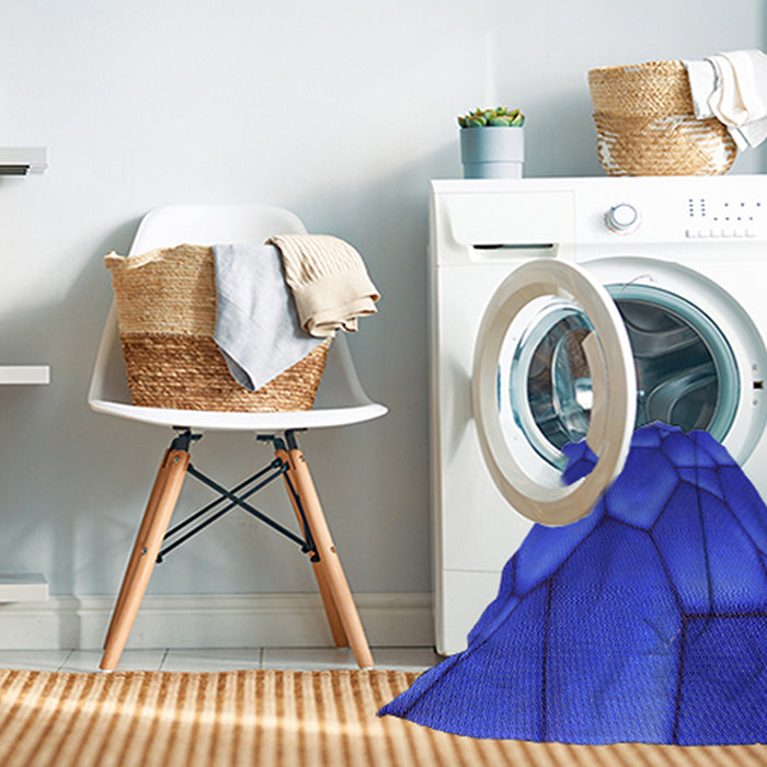 Machine Washable Transitional Blue Rug in a Washing Machine, wshpat255pur