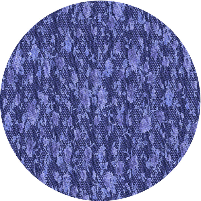 Square Patterned Light Slate Blue Rug, pat2550blu