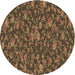 Square Machine Washable Transitional Cinnamon Brown Rug in a Living Room, wshpat2550brn