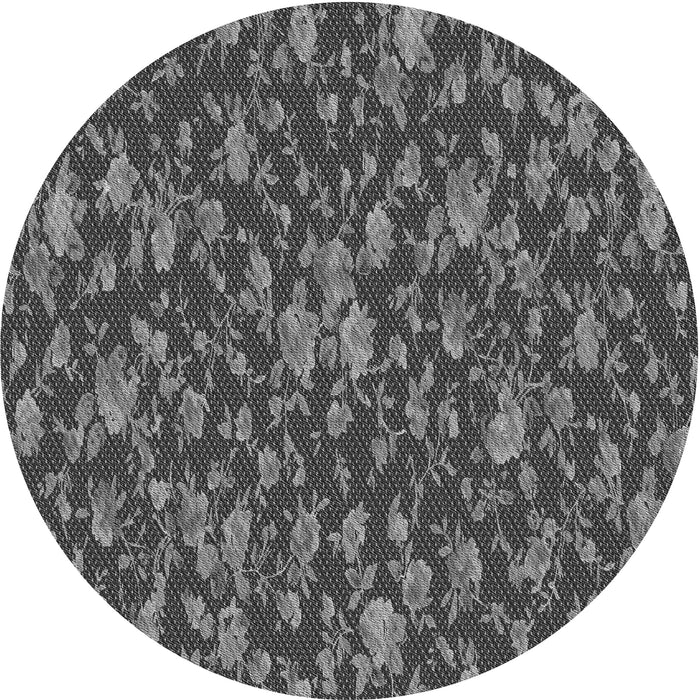 Square Patterned Dark Gray Black Rug, pat2550gry