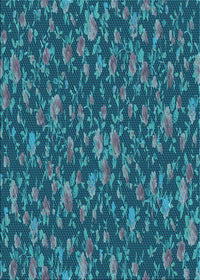 Machine Washable Transitional Dark Turquoise Green Rug, wshpat2550lblu