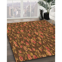 Patterned Orange Rug, pat2550org