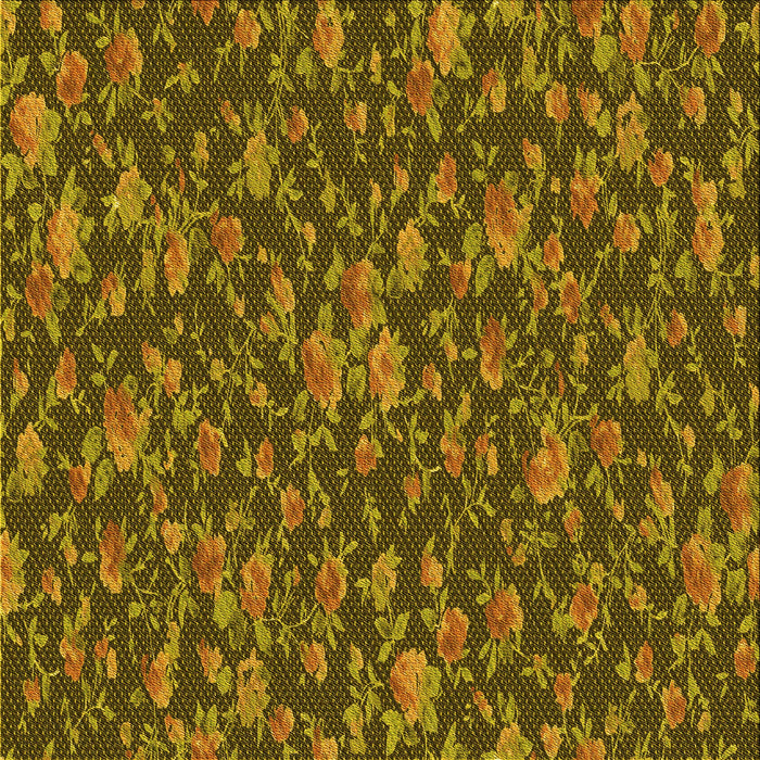 Round Patterned Caramel Brown Rug, pat2550yw