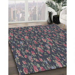 Machine Washable Transitional Gunmetal Gray Rug in a Family Room, wshpat2550