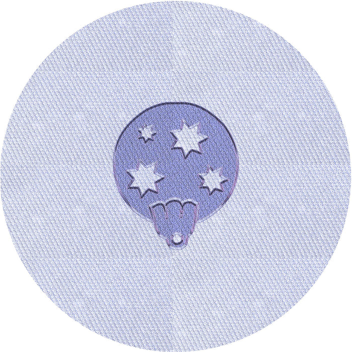 Square Patterned Lavender Blue Rug, pat2551blu