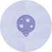 Square Patterned Lavender Blue Rug, pat2551blu