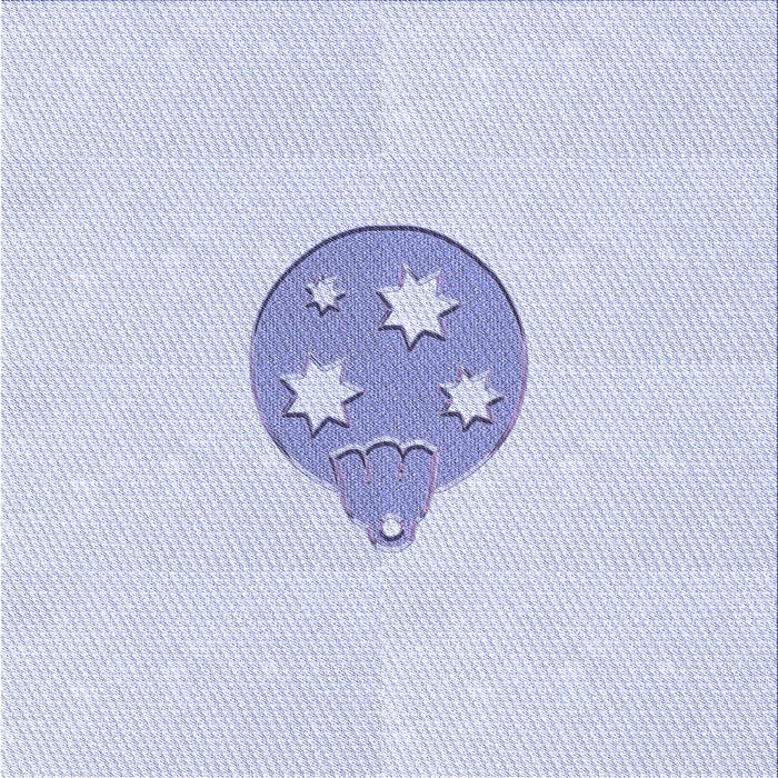 Round Machine Washable Transitional Lavender Blue Rug, wshpat2551blu