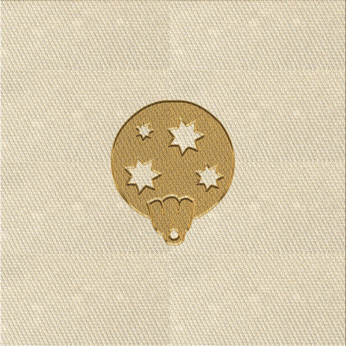 Round Patterned Moccasin Beige Rug, pat2551brn