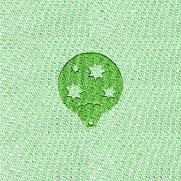 Round Patterned Mint Green Rug, pat2551grn