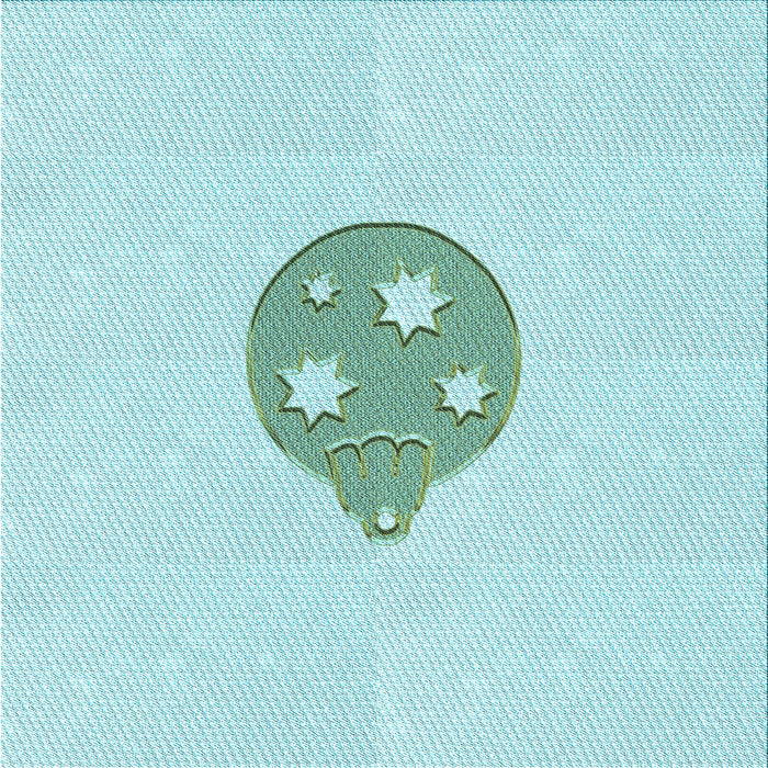 Round Patterned Diamond Blue Rug, pat2551lblu