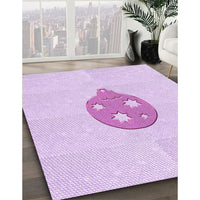 Patterned Violet Purple Rug, pat2551pur