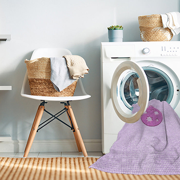 Machine Washable Transitional Violet Purple Rug in a Washing Machine, wshpat2551pur