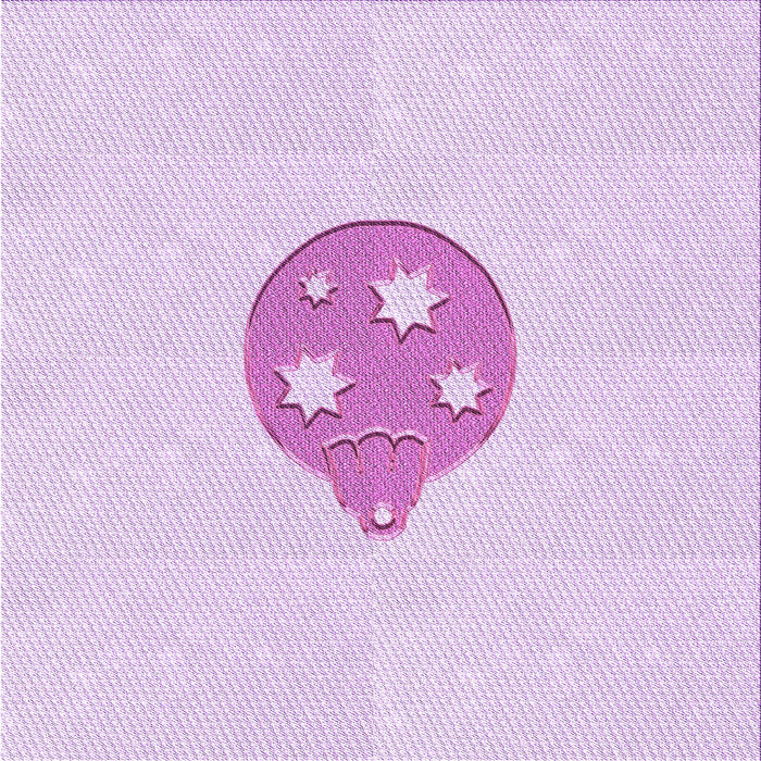 Round Patterned Violet Purple Rug, pat2551pur