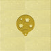 Round Patterned Sun Yellow Rug, pat2551yw