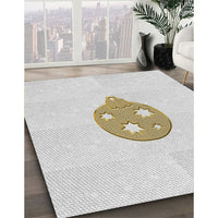 Patterned Off-White Novelty Rug, pat2551