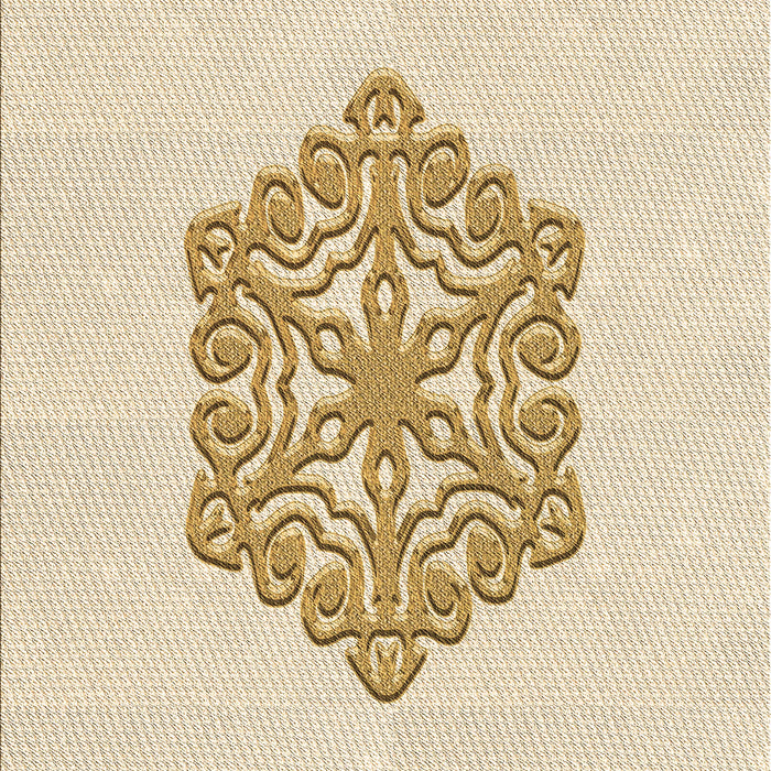 Patterned Peach Beige Rug, pat2552brn