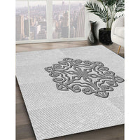 Patterned Platinum Gray Rug, pat2552gry