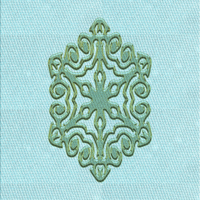 Machine Washable Transitional Medium Turquoise Green Rug, wshpat2552lblu