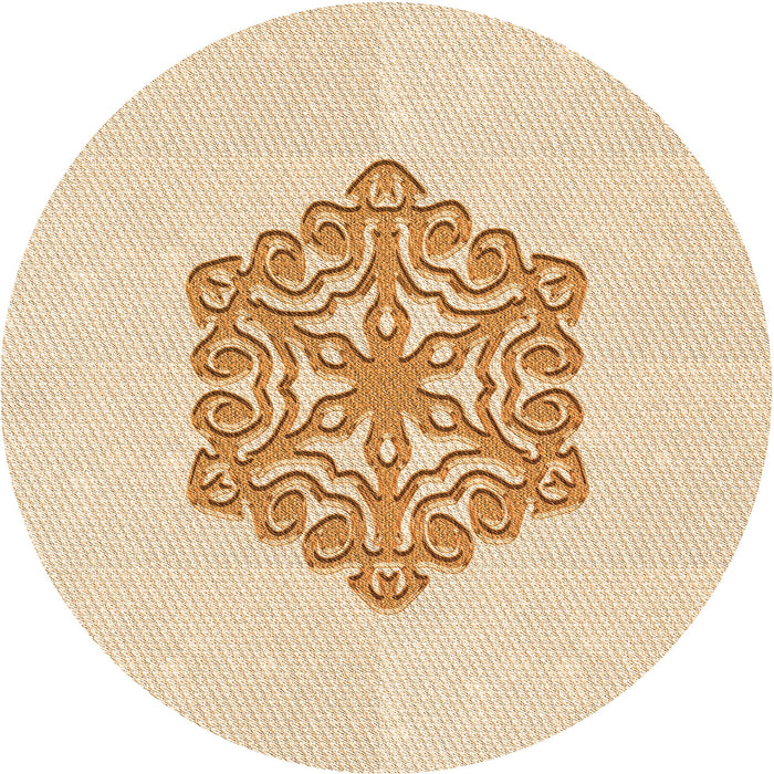 Square Machine Washable Transitional Orange Rug in a Living Room, wshpat2552org