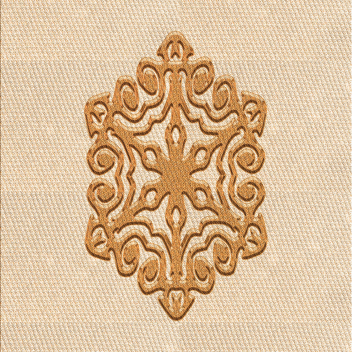 Patterned Orange Rug, pat2552org