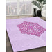 Machine Washable Transitional Violet Purple Rug in a Family Room, wshpat2552pur