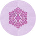 Square Patterned Violet Purple Rug, pat2552pur