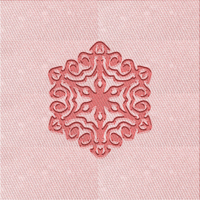 Round Patterned Pastel Red Pink Rug, pat2552rd