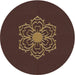 Square Patterned Sienna Brown Rug, pat2553brn