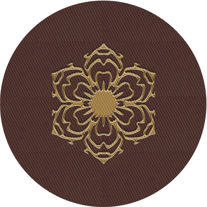 Square Machine Washable Transitional Sienna Brown Rug in a Living Room, wshpat2553brn