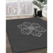 Machine Washable Transitional Charcoal Black Rug in a Family Room, wshpat2553gry