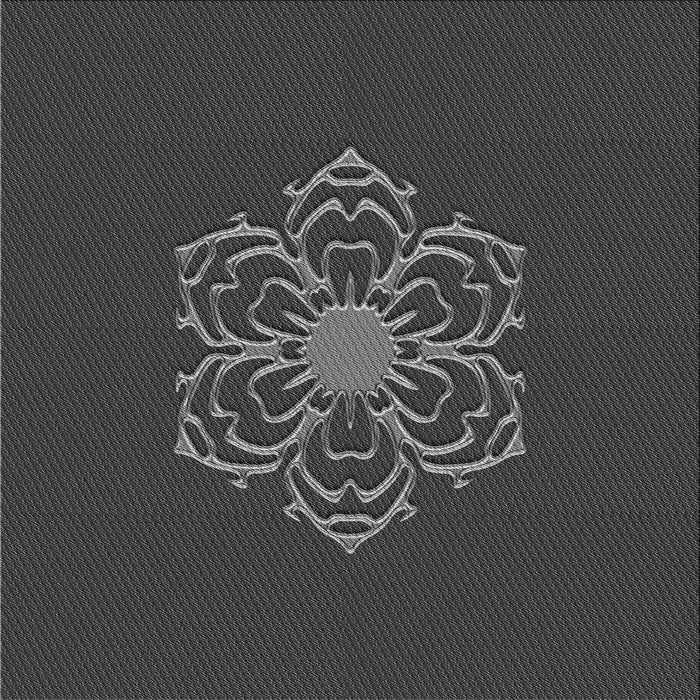 Round Patterned Charcoal Black Rug, pat2553gry