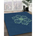 Machine Washable Transitional Blue Rug in a Family Room, wshpat2553lblu