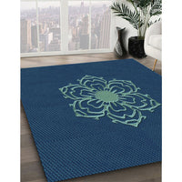 Patterned Blue Rug, pat2553lblu