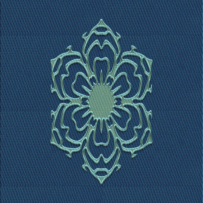 Machine Washable Transitional Blue Rug, wshpat2553lblu